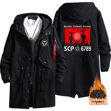 New SCP Secure Contain Protect Hoodie Clothing  Fall winter Game cotton Men trench Coat Sweatshirts 2024 - buy cheap