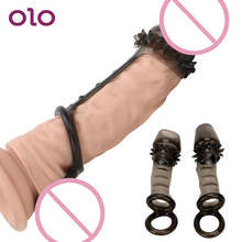 OLO Man Spike Dotted Condom  Reusable Dildo Enlargement Extender Penis Ring Penis Sleeve Delay Ejaculation Adult Sex Toy 2024 - buy cheap