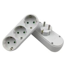 ABS Electrical Wall Socket 16A 250V EU Plug 1 to 3 Socket Adapter Outlet Converter Household Improvement Accessories 2024 - buy cheap