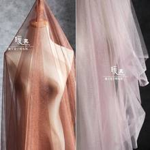 Pearlescent Tulle Fabric Pink Brown Blue DIY Scarf Veil Flower Decor Fluffy Skirt Wedding Dress Fashion Designer Fabric 2024 - buy cheap