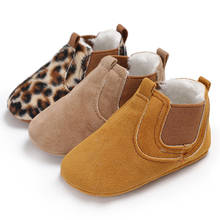 Обувь из искусственной кожи для новорожденных девочек; Осенняя кружевная обувь с леопардовым принтом 2024 - купить недорого