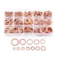 280pcs 12 Sizes Copper Flat Washer Plain Washers Gasket Set With Box Fitting for Screws Bolts Fasteners 2024 - buy cheap