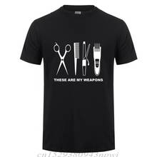 Barber Funny T-Shirt Men Short Sleeve O-Neck Cotton Harajuku Casual Hairdresser Weapon T Shirt Scissors Clothing Summer Tops Tee 2024 - buy cheap