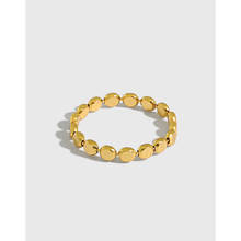Elegante anillo de plata esterlina 925 para mujer, joyería fina con cuentas geométricas obladas, Simple, accesorios de plata 2024 - compra barato