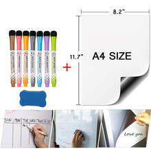Dry Magnetic Whiteboard Erasable White Board Fridge Magnet Stickers A4 Size Writing Teaching Drawing Memo Calendar Planner Board 2024 - buy cheap