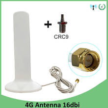 Antena externa 3G 4G LTE, enrutador de módem IOT 4G, 2m, 3G, 16dBi, adaptador SMA hembra a conector macho CRC9 2024 - compra barato