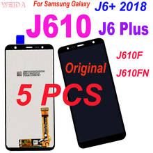 5 шт. Оригинальный ЖК-дисплей для Samsung Galaxy J6 + 2018 J610 J610F J610FN ЖК-дисплей сенсорный экран в сборе для Samsung J6 Plus дисплей 2024 - купить недорого