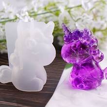 Unicorn Chocolate Silicone Mold Fondant Ice Cube Mould Pudding Candy Soap Candle Molds Baking Cake Decoration Tools 2024 - buy cheap