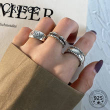Женское кольцо с цветком Ckysee, регулируемое ювелирное изделие из стерлингового серебра 925 пробы 2024 - купить недорого