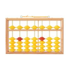 7 Column Non-Slip Hanging Wooden Abacus Chinese Soroban Educational Tool Mathmet 2024 - buy cheap