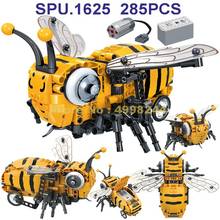 7110 285pcs Technology Bee Honeybee Animal Electric Building Blocks Toy 2024 - buy cheap