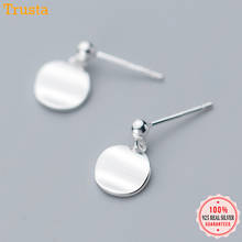 Trustdavis-pendientes de plata de ley 925 auténtica para mujer, joyería de oblea de material sólido, aretes de 925 pulgadas, regalo de moda DS1354 2024 - compra barato