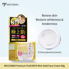 Placenta japonesa ouro clareador hidratante facial, creme facial hidratante com colágeno, ácido hialurônico para rosto 60g 2024 - compre barato