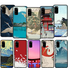 Funda T99 Crane Fuji Mountain Wave para Samsung Galaxy Note 8, 9, 10, S6, S7, S8, S9, S10, S10E, S20, Ultra Plus Edge Lite 2024 - compra barato