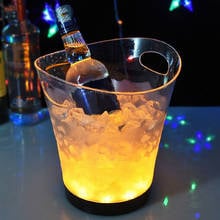 Cubo de hielo LED de 5L, Enfriador de vino, colores cambiantes, champán, para fiesta, hogar, Bar, cocina, herramientas, accesorios PI669 2024 - compra barato