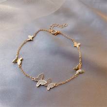 Sweet Women Fashion Gold Color Crystal Butterfly Bracelets for Women Trendy Simple Bracelet Jewelry Gifts 2024 - buy cheap