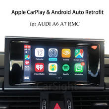 Carsight sem fio apple carplay android caixa de retrofit automático para audi a6 c7 rmc mmi 2011-2018 tela original espelhamento câmera traseira 2024 - compre barato