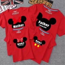 Disney Cartoon Spring /Summer Mickey Minnie Multicolor T-Shirt Parent-Child  Cotton All-Match T-Shirt Family Matching Outfits 2024 - buy cheap