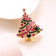 Tuliper брошь Christmas Tree Brooch Pins Crystal Brooch For Women Navidad Holiday Party Jewelry Xmas Gift broche булавки 2024 - buy cheap
