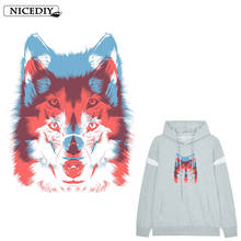 Nicediy Beast Wolf Iron On Transfers Vinyl Heat Transfer Thermal Ironing Stickers On Jacket Coat DIY Patches For Clothing Fashio 2024 - buy cheap