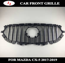 Grelhas de para-choque dianteiro modificadas em abs, grade, adequada para mazda visual cx5, malha dianteira automática, cobertura com máscara externa, grade automotiva 2017, 2018 2024 - compre barato