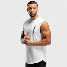 New Fashion Men Sleeveless Tank tops Bodybuilding Undershirt Gyms Fitness O-Neck Vest Brand Men's Cotton Clothing Wholesale 2024 - buy cheap