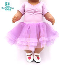Roupas de boneca para bebe de 43cm, vestido de princesa ashion para recém-nascido, saia de dança 2024 - compre barato