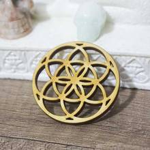 Seed of life Symbol Sacred engraved coaster,wood Sacred Geometry plate wooden Coaster,laser cut Christmas coaster,party decor 2024 - buy cheap