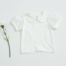 Angoubebé b92t03 0-24 meses camisetas casuais de algodão estilo bebê meninas camisetas de conforto sólidas 2024 - compre barato