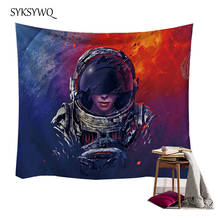 Tapiz colgante de pared de astronauta para mujer, manta de decoración para el hogar, sala de estar, alfombra de pared 2024 - compra barato
