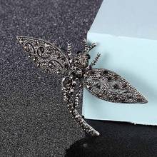 Zlxgirl new arrival gray dragonfly brooches men's Brooches jewelry fashion Christmas gifts statement women's punk Scarf pins 2024 - buy cheap