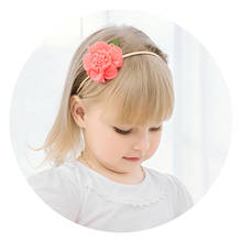 Accesorios de flores para bebé hechos a mano, cintas elásticas para el pelo, diademas florales para niñas, diademas coloridas, accesorios para el cabello para niña 2024 - compra barato
