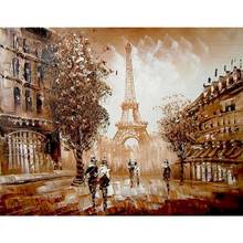 Gatyztory Frame Abstract Tower Diy Painting By Numbers Canvas Landscape Colouring Gift Wall Decor Handpainted 2024 - buy cheap