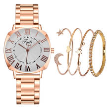 Brand Luxury Bracelet Watches Set For Women Fashion Geometric Bangle Quartz Clock Ladies Wrist Watch Zegarek Damski 2024 - buy cheap