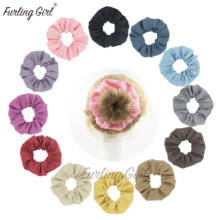 Furling Girl 1 PC Solid Colors Plaid Linen Fabric Elastic Hair Bands Hair Scrunchies Ponytail Holders Hair Tie Accessories 2024 - buy cheap