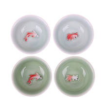 Taza de té China de porcelana celadón, juego de té de pescado, tetera de cerámica, juego de té de Kung Fu, Taza de cerámica, regalo chino 2024 - compra barato