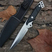 Открытый тактический охотничий карманный нож для выживания 8CR13MOV сталь 57HRC стальной фиксированный нож G10 ручка с нейлоновой оболочкой 2024 - купить недорого