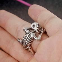 Personality Skeleton Ring Halloween Funny Skull Ring Men Women Jewelry Punk Style Finger Ring Hip Hop Jewelry 2024 - buy cheap