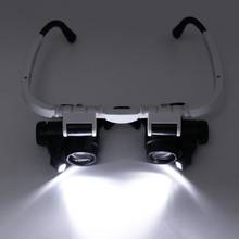 Lupa de diadema con luz LED, gafas de aumento montadas en la cabeza 8X 23X GXMA 2024 - compra barato