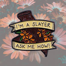 Брошь на булавке I'm Slayer, с эмалью, металлическая брошь на лацкан, броши на куртки 2024 - купить недорого