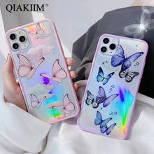 Butterfly Laser Sequins Phone Case for IPhone 12 Mini 11 Pro Max XS XR X 7 6 6S 8 Plus Glitter Powder Soft Transparent TPU Cover 2024 - buy cheap