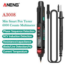 A3008 Digital Pen Tester Voltage Current Meter 6000 Counts Intelligent Professional Multimeter Sensor NonContact Voltmeter 2024 - buy cheap