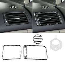 1 Set Car Sticker Self-adhesive Black Carbon Fiber Car Passenger Air Vent Frame Trim Sticker for Honda Civic 8th Gen 2006-2011 L 2024 - buy cheap