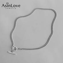 AsinLove Minimalist Necklace Vintage Popular 925 Sterling Silver Chain for Women Fine Jewelry Fashion Gifts Dropship Suppliers 2024 - buy cheap