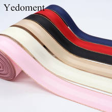 50 Yards/lot 10mm/25mm/38mm glitter rose gold edge grosgrain and satin ribbons gift packaging DIY handmade materials YM18011301 2024 - buy cheap