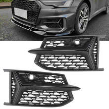 Glossy Black Honeycombs Mesh for RS6 Style Fog Light Grilles Grills Fit for Audi A6 C8 S6 2019 2020 Auto Accessories 2024 - buy cheap