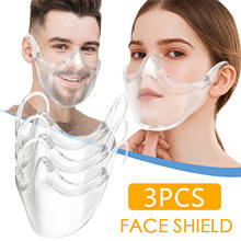 Mascarillas reutilizables de plástico para hombre y mujer, máscara de protección facial duradera, colorida, transparente, 3 unidades 2024 - compra barato