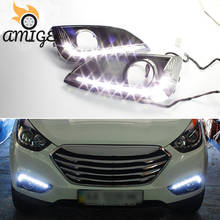 LED DRL Daylights For Hyundai IX35 2010 2011 2012 2013 Super Brightness Auto Bulb Headlamps LED Daytime Running Headlights 2024 - buy cheap
