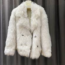 Winter Jacket Real Fur Leather For Women Real Merino Sheep Fur Coat Double Face  Colorful Genuine Leather Outerwear Thick Warm 2024 - buy cheap