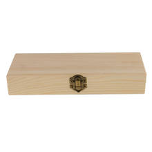 Retângulo em branco inacabado caixa de presente de jóias de madeira para diy artesanato suprimentos 2024 - compre barato